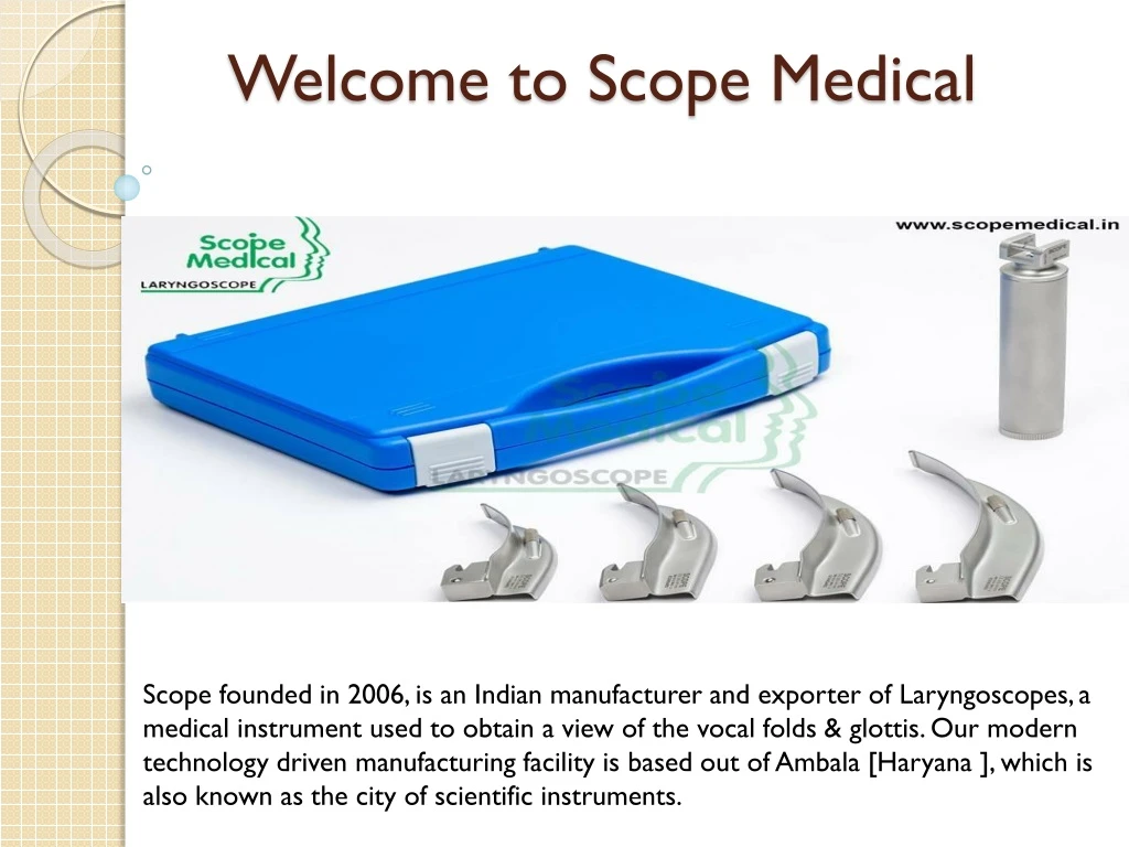 welcome to scope medical