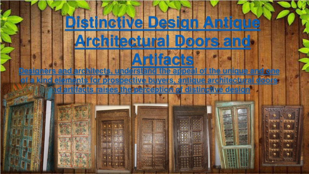 distinctive design antique architectural doors