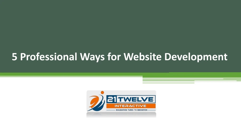 5 professional ways for website development