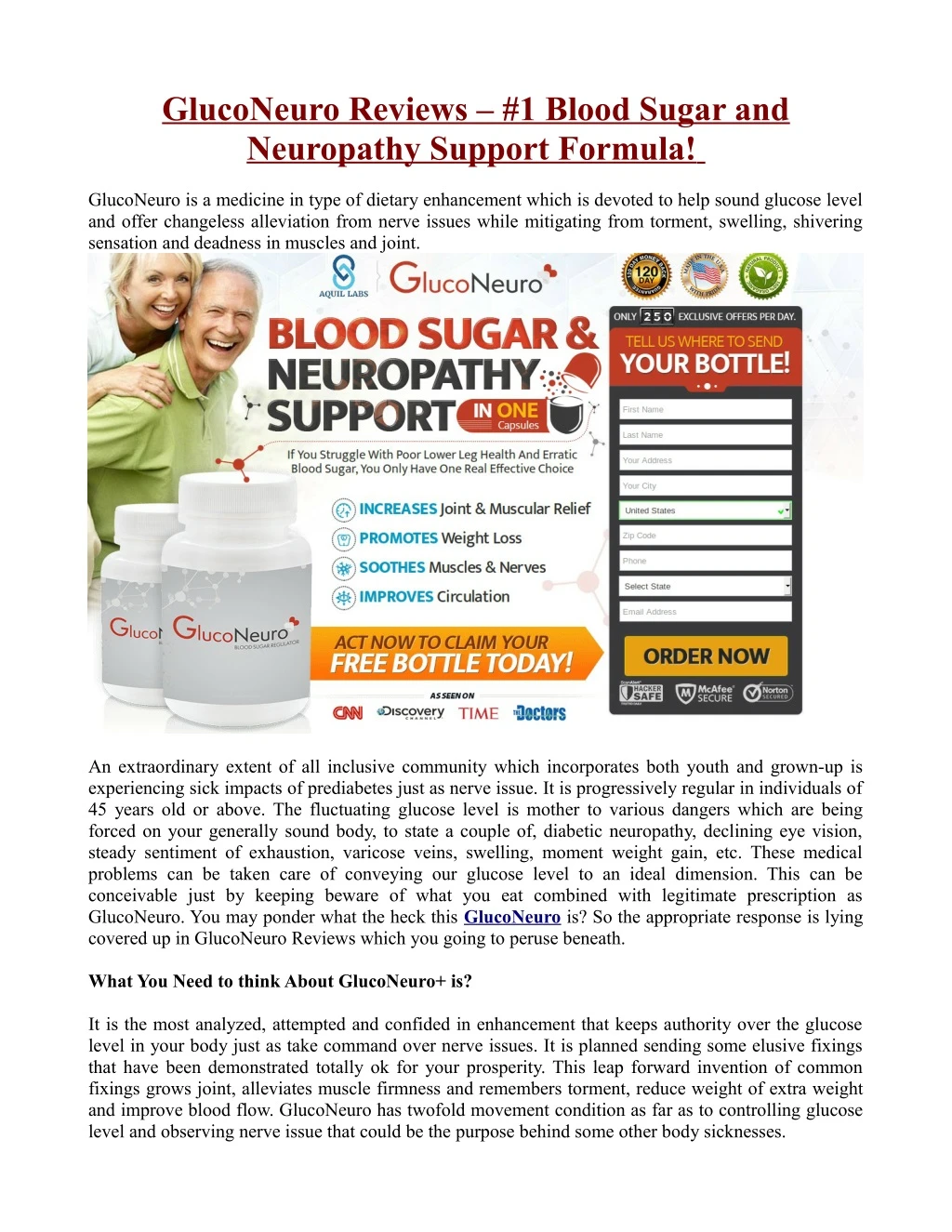 gluconeuro reviews 1 blood sugar and neuropathy