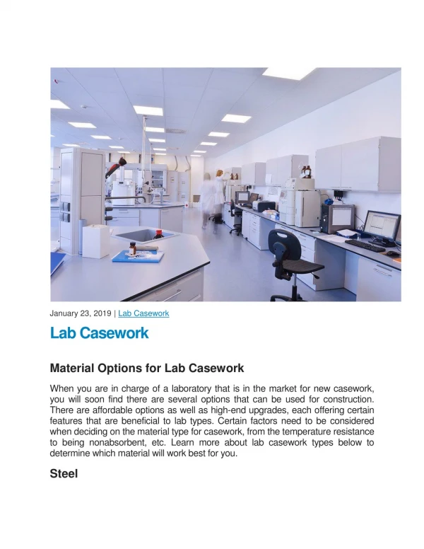Lab Casework