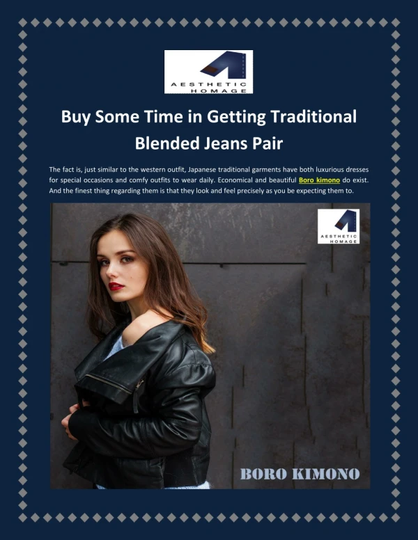 Buy Some Time in Getting Traditional Blended Jeans Pair
