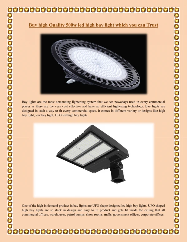Buy high Quality 500w led high bay light which you can Trust