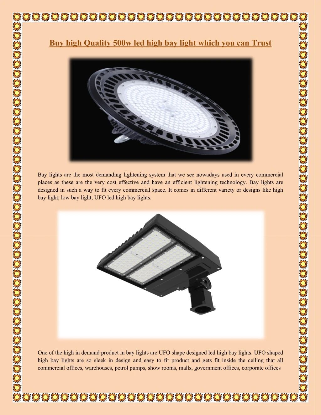 buy high quality 500w led high bay light which