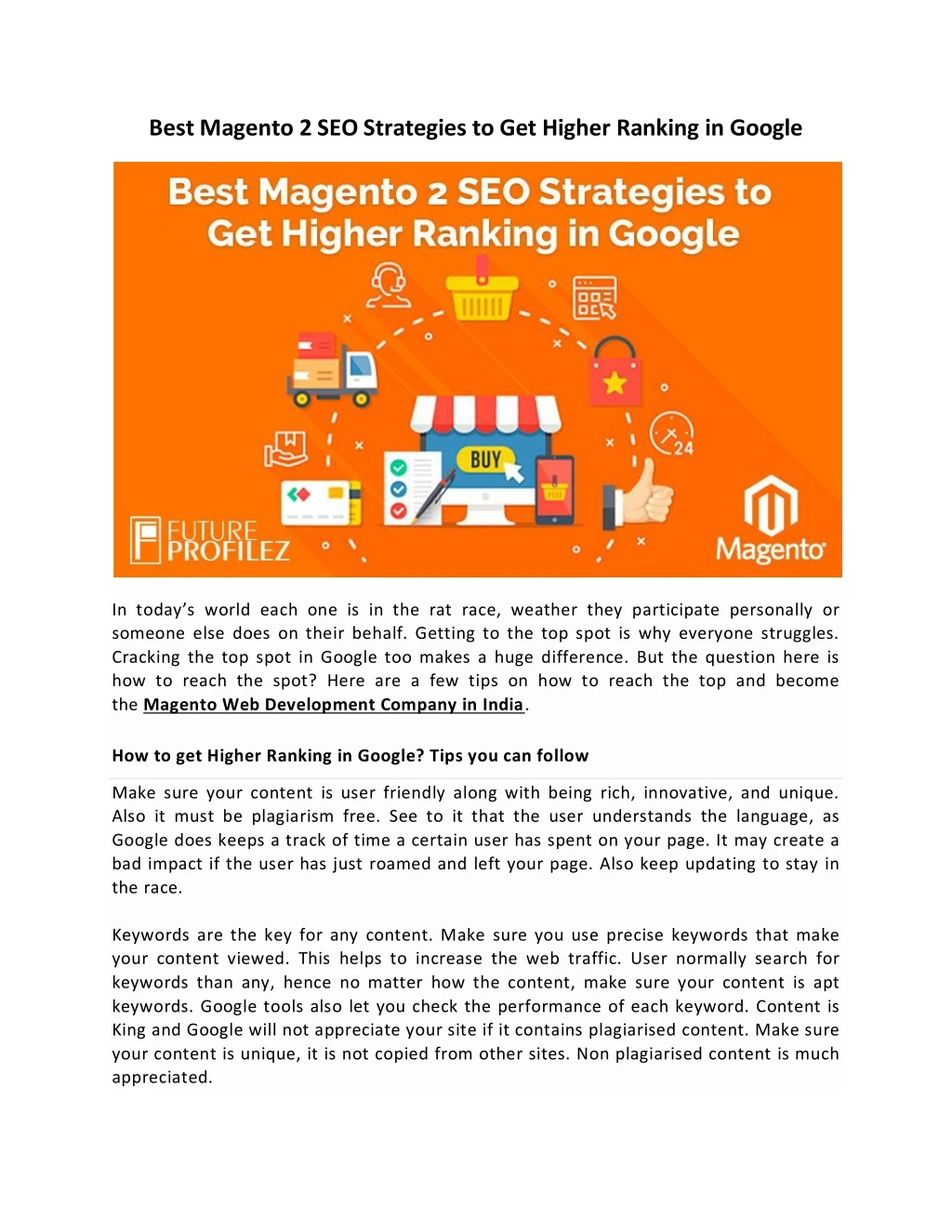 best magento 2 seo strategies to get higher