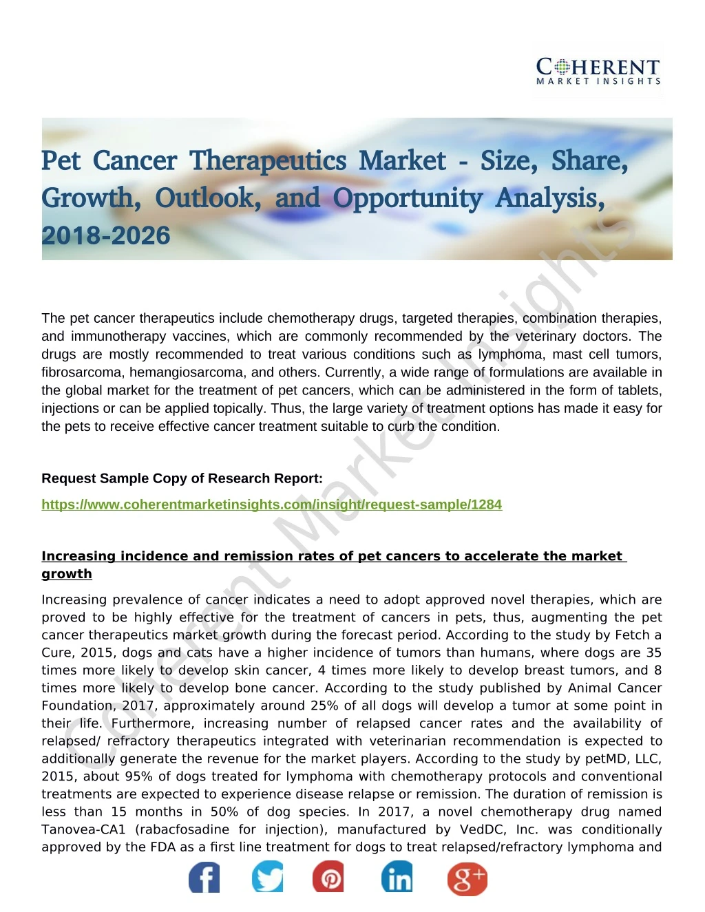 pet cancer therapeutics market size share