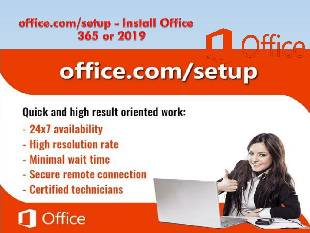 office com setup install office 365 or 2019
