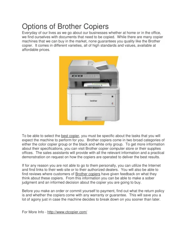 The Xerox Copier - Is It The Right Choice
