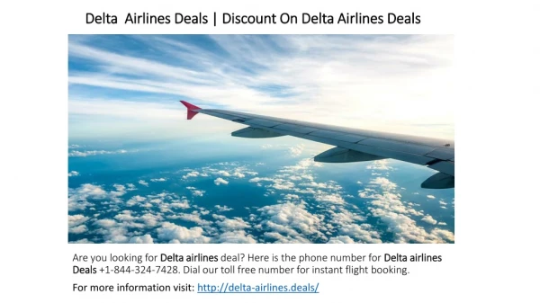 Delta Airlines Deals | Discount On Delta Airlines Deals