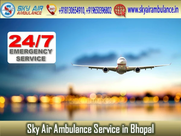 Pick Air Ambulance Service in Bhopal with an Experienced MD Doctor