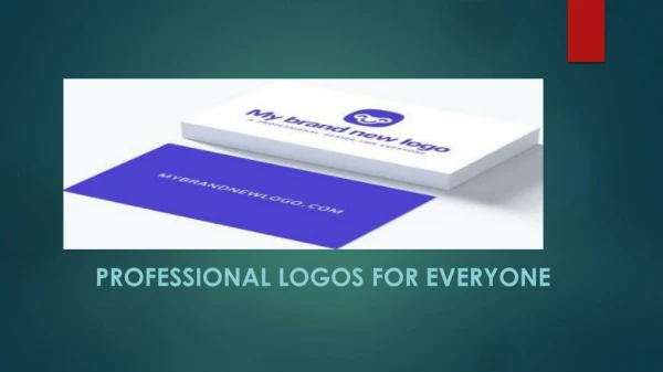 Professional logos for everyone with My Brand New Logo