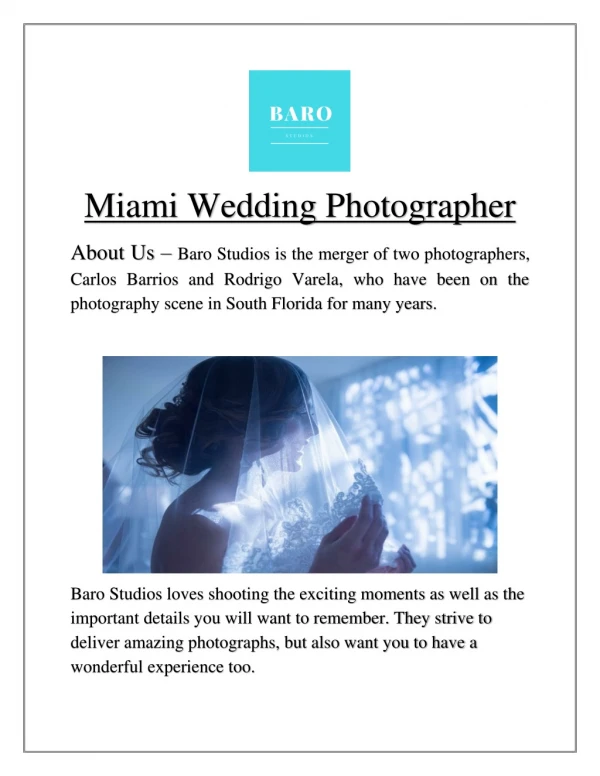 Miami Wedding Photographer