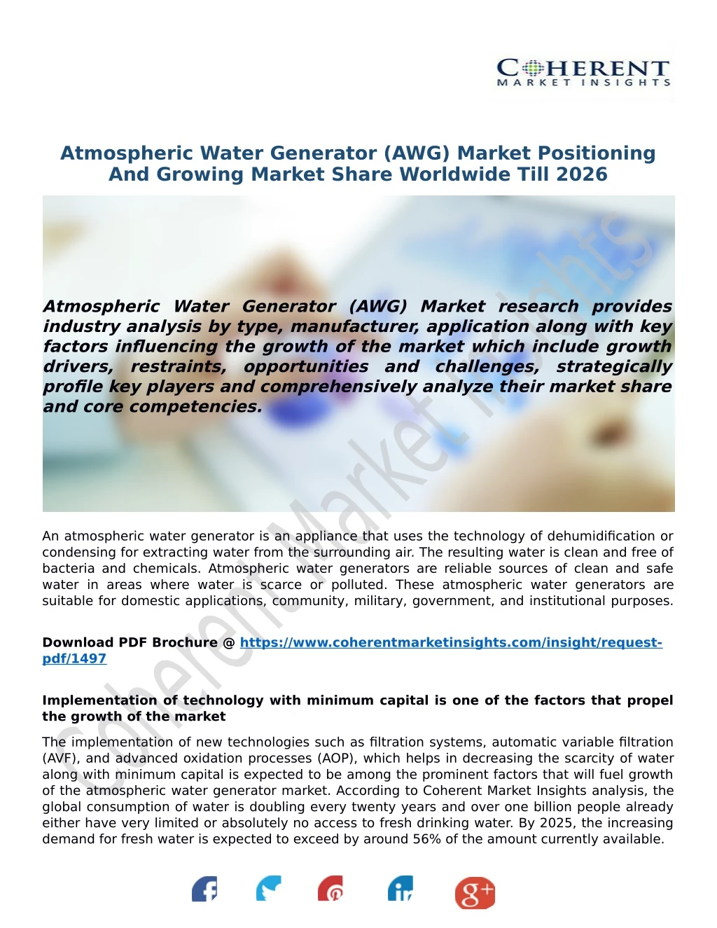 atmospheric water generator awg market