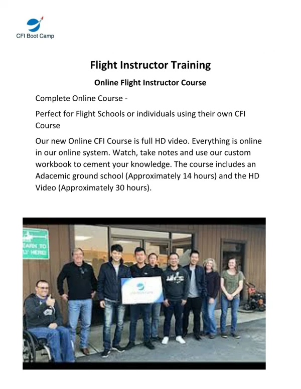 Flight Instructor Training - Cfibootcamp