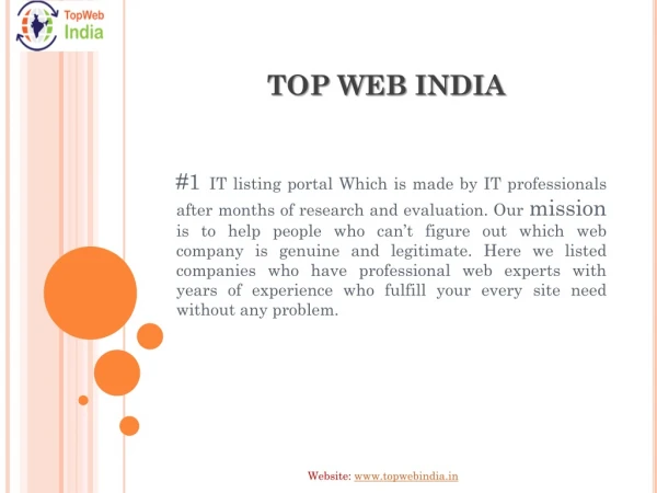 Top IT Listing Companies in India - TopWebIndia