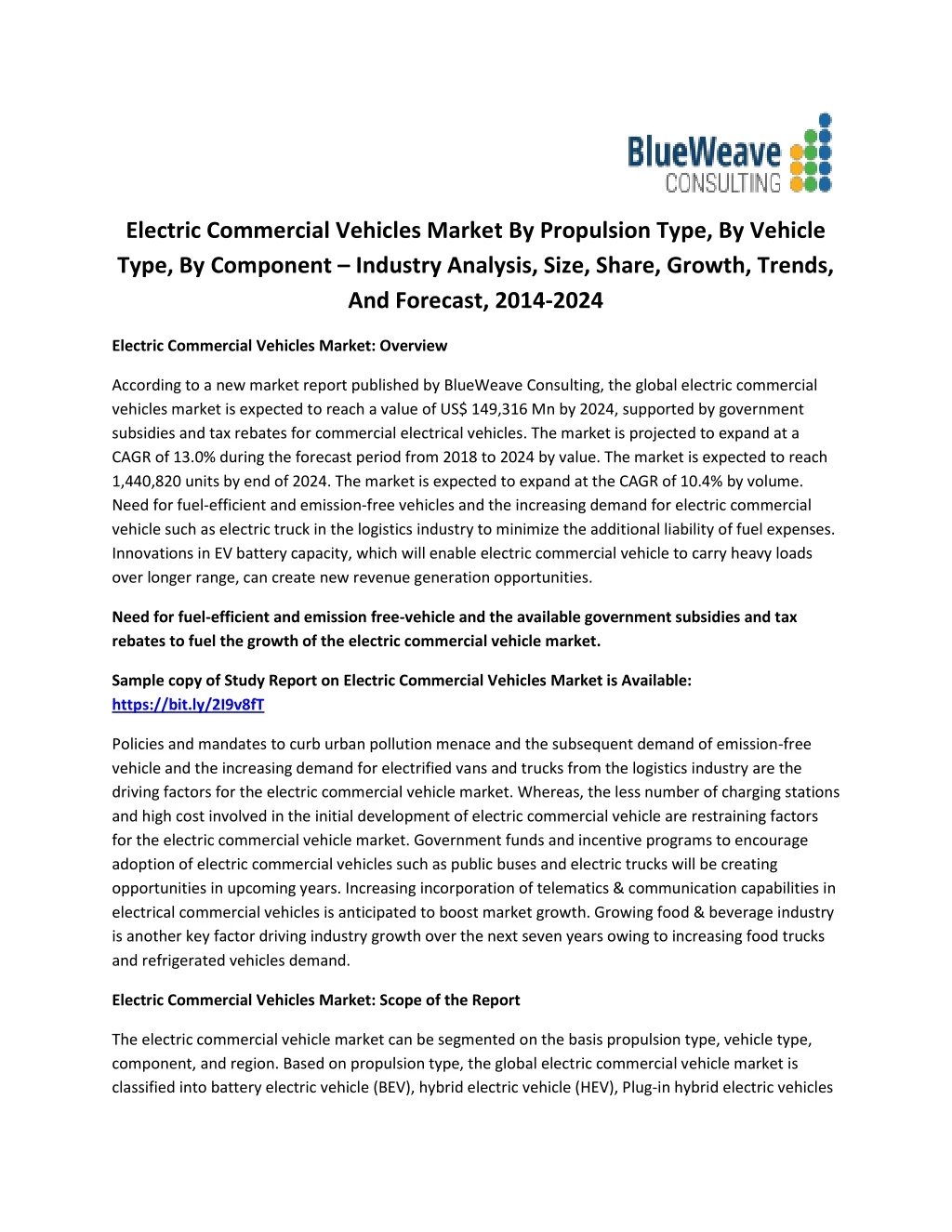 electric commercial vehicles market by propulsion