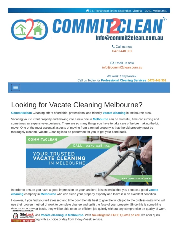 We Help | Vacate Cleaning Melbourne - commit2clean