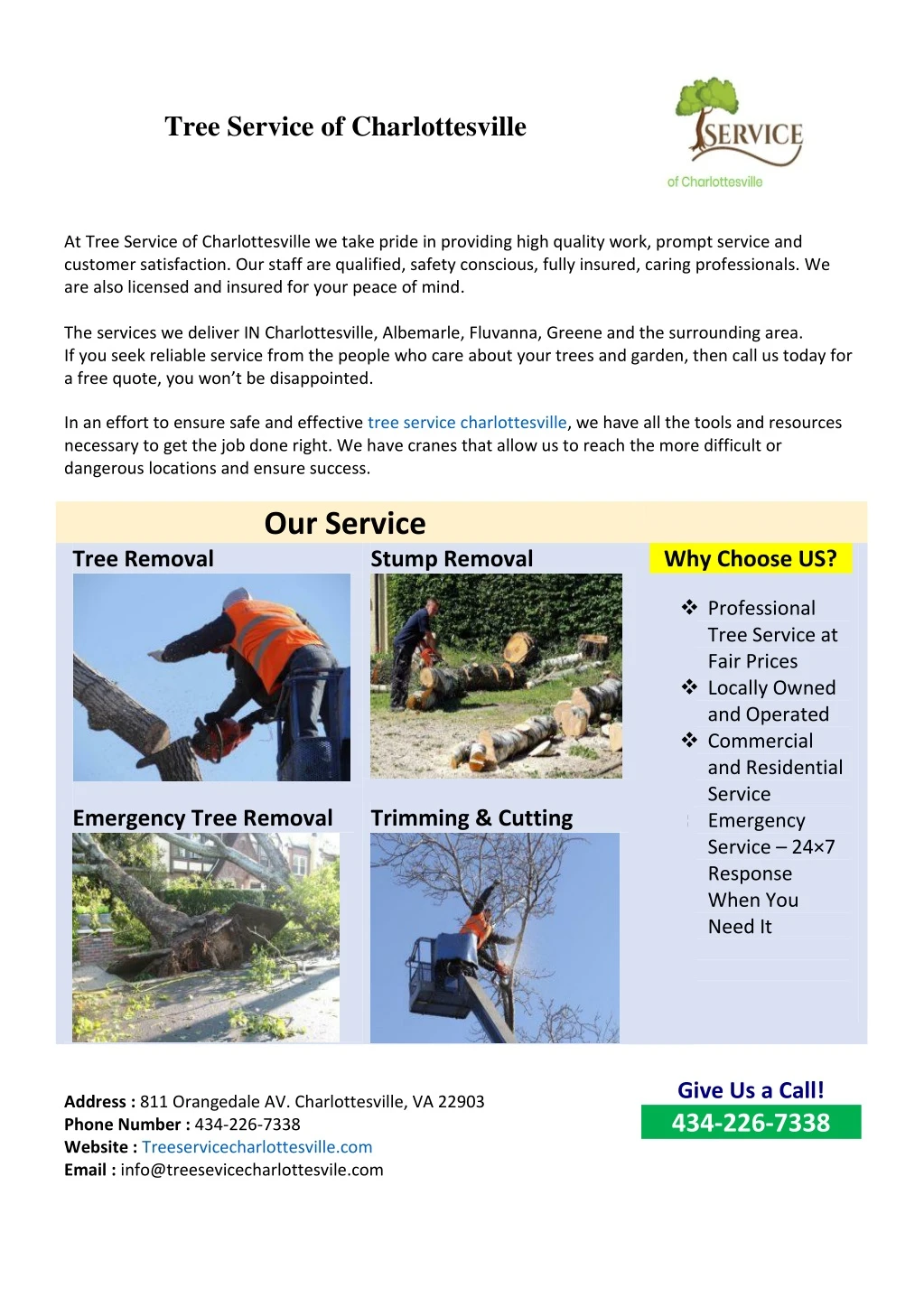 tree service of charlottesville