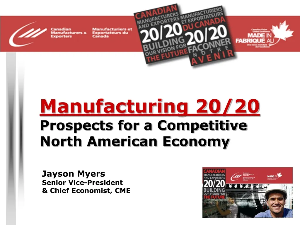manufacturing 20 20 prospects for a competitive north american economy