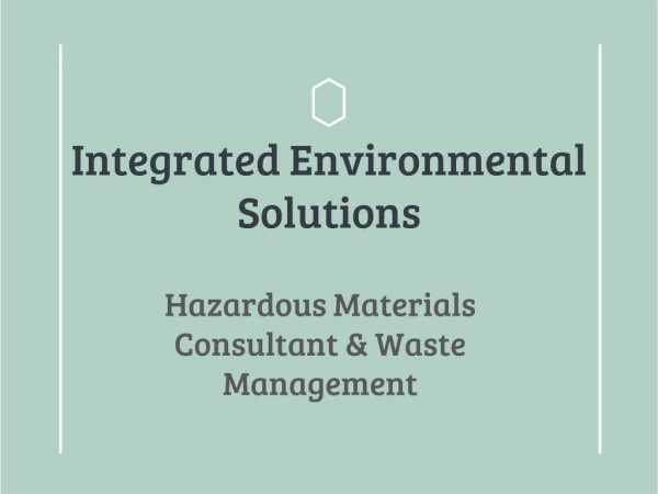 Hazardous Materials Consultant