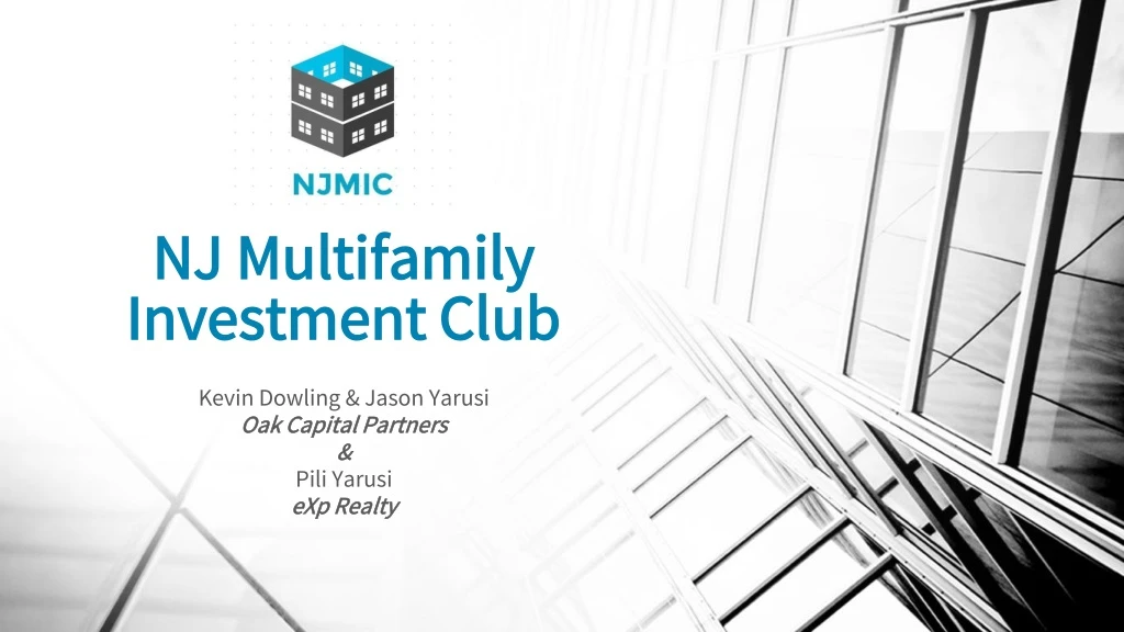 nj multifamily investment club