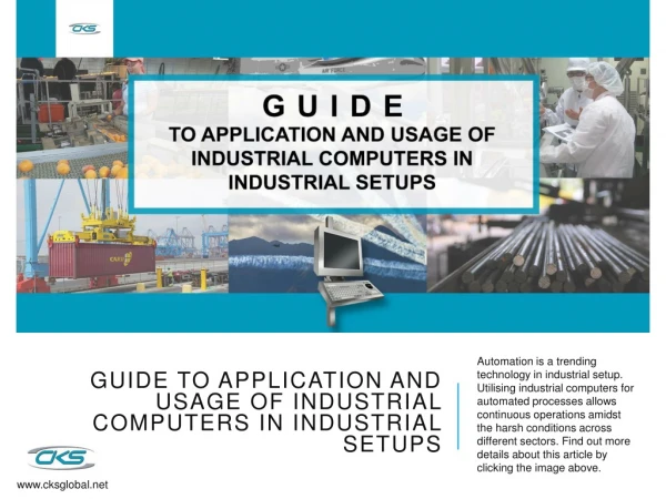 Guide to Application and Usage of Industrial Computers in Industrial Setups