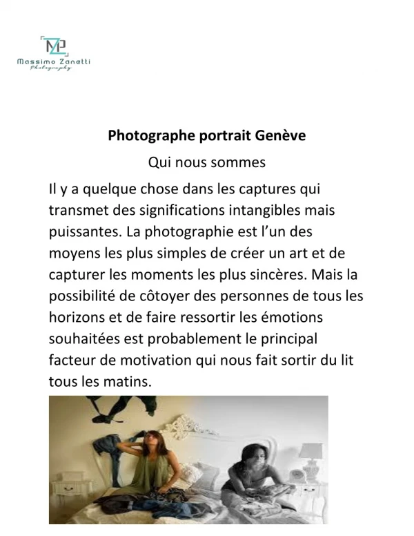Photographe portrait Genève