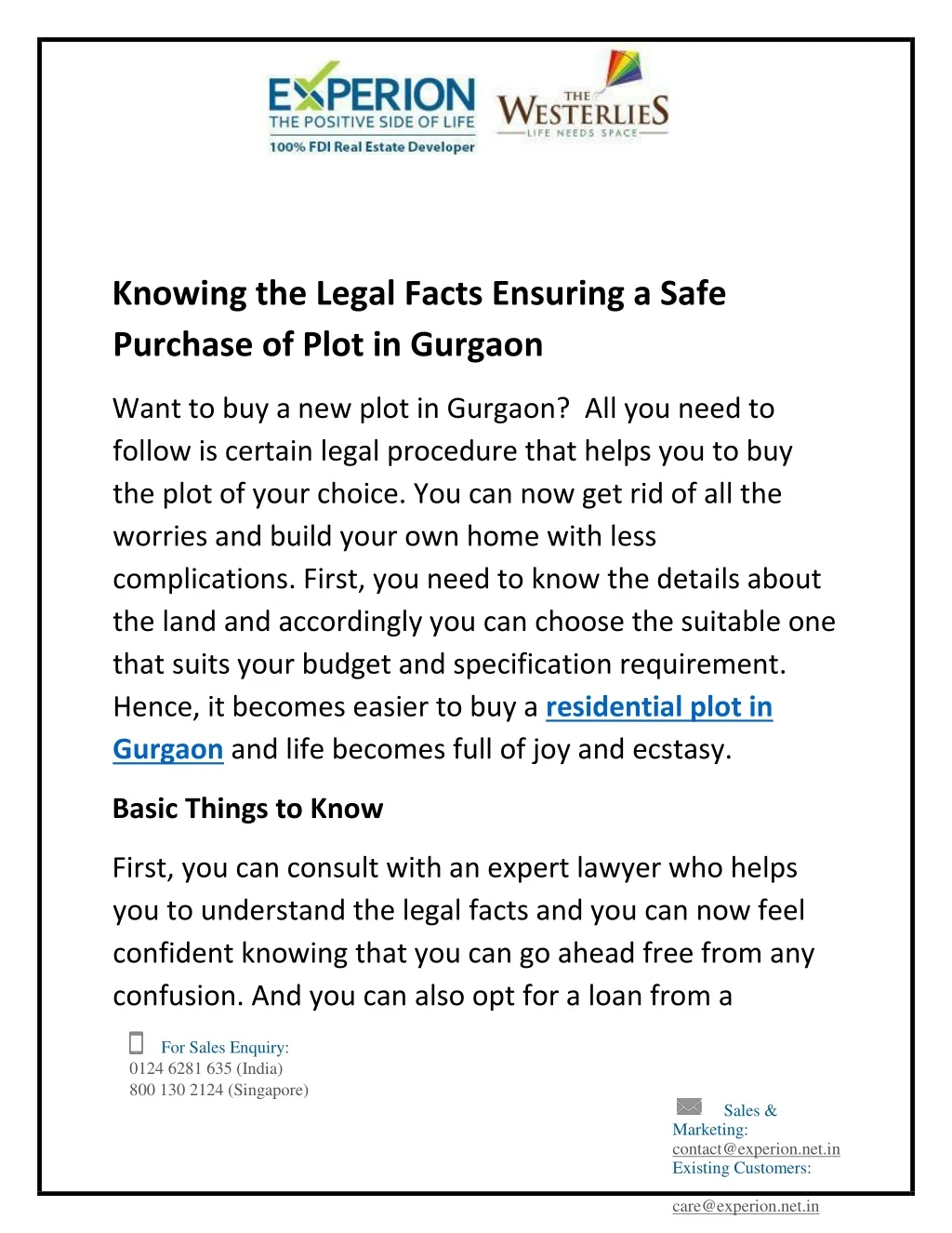 knowing the legal facts ensuring a safe purchase