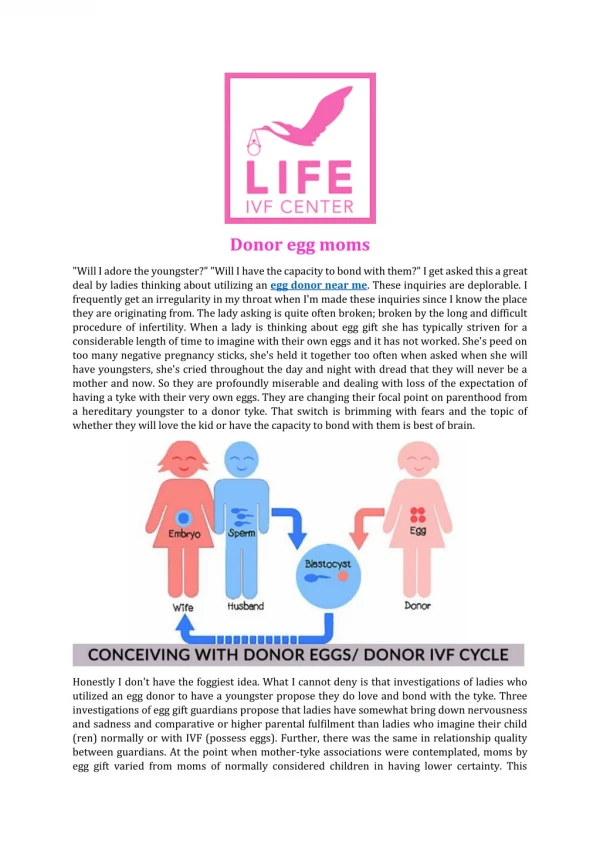 Donor egg moms