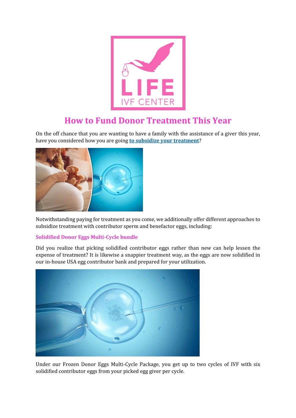 how to fund donor treatment this year