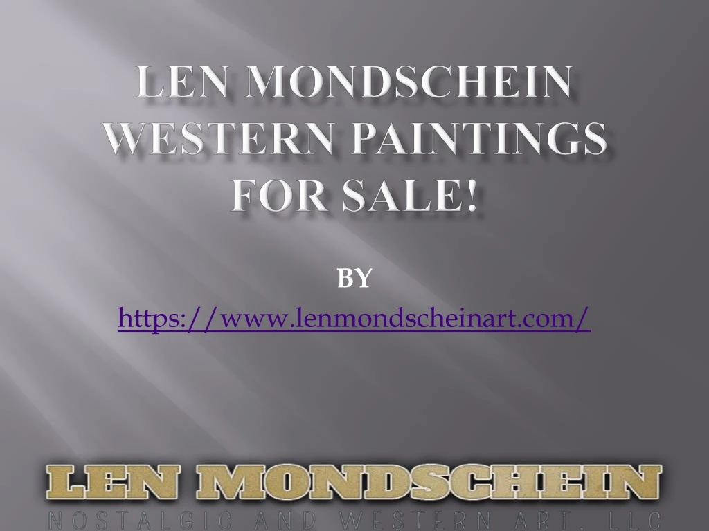 len mondschein western paintings for sale