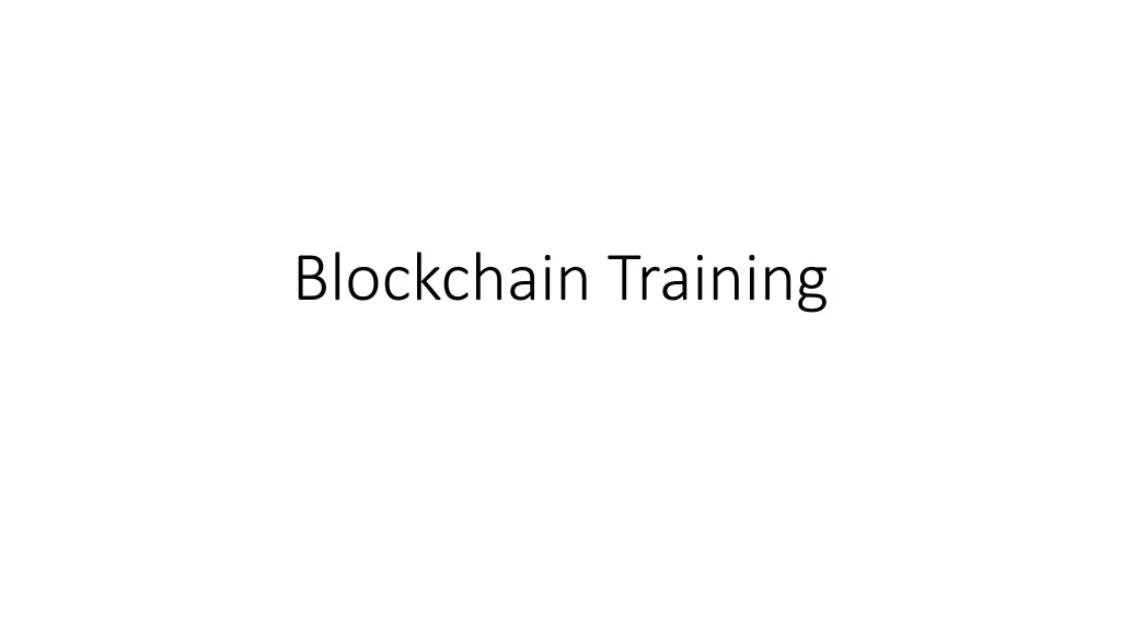 blockchain training