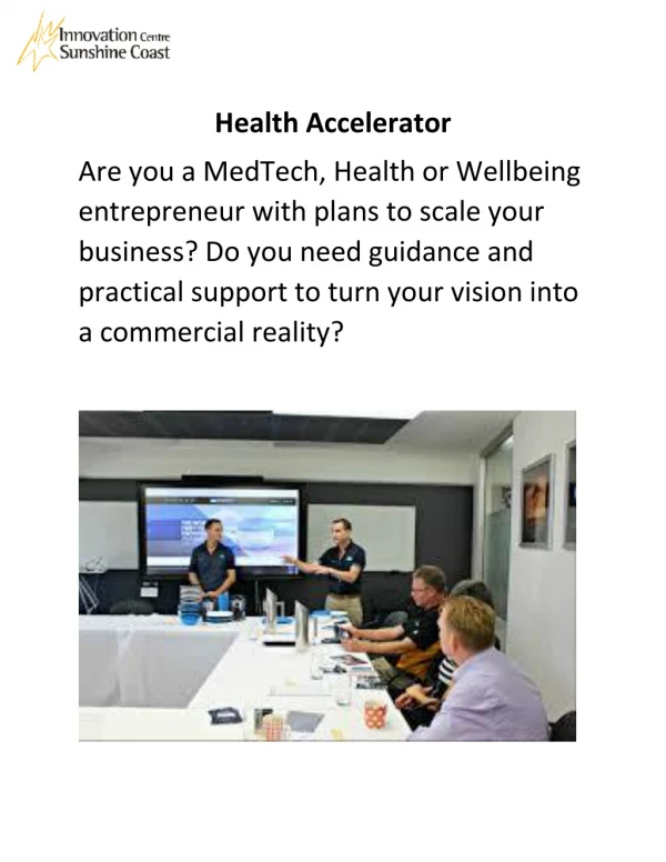 Health Accelerator - Innovationcentre