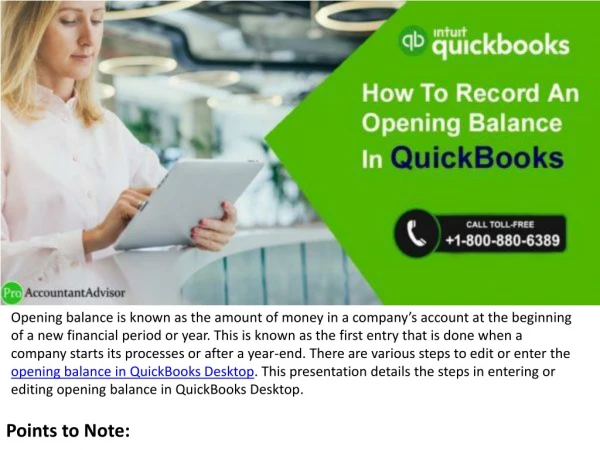 How To Create and Record An Opening Balance In QuickBooks Software?