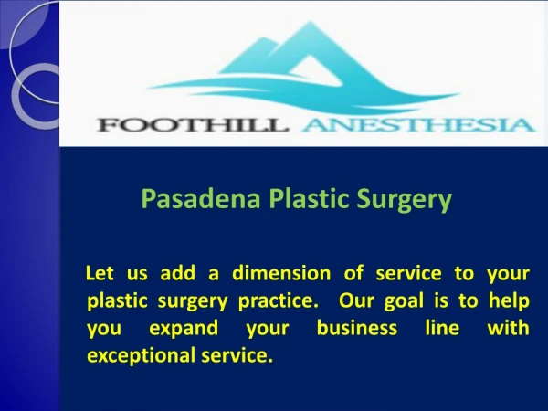 Pasadena Plastic Surgery