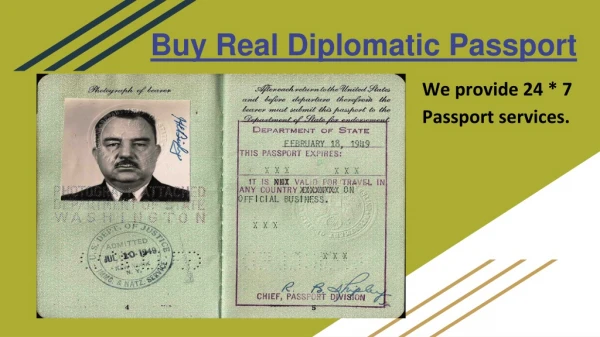 Perfect Place To Buy Real Diplomatic Passport | Citizenship Documents