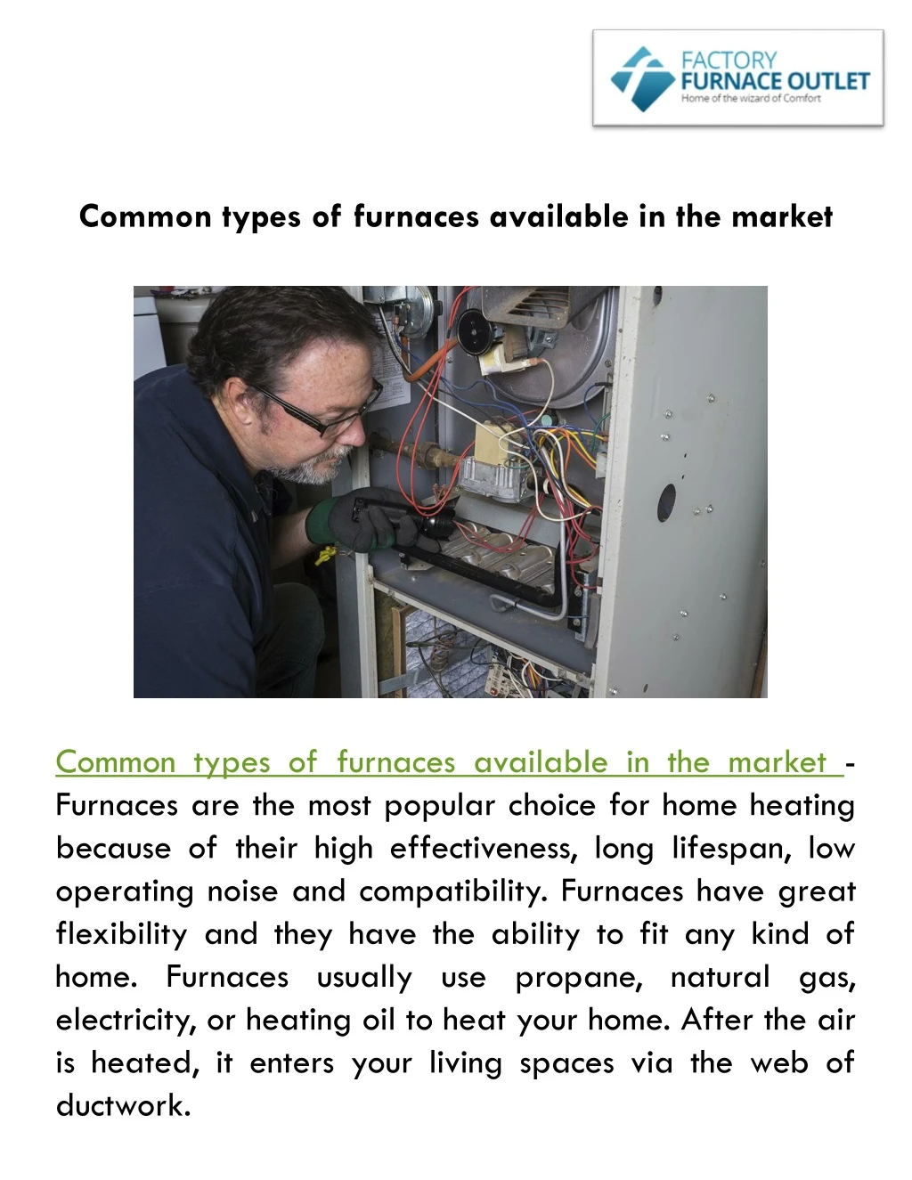 common types of furnaces available in the market