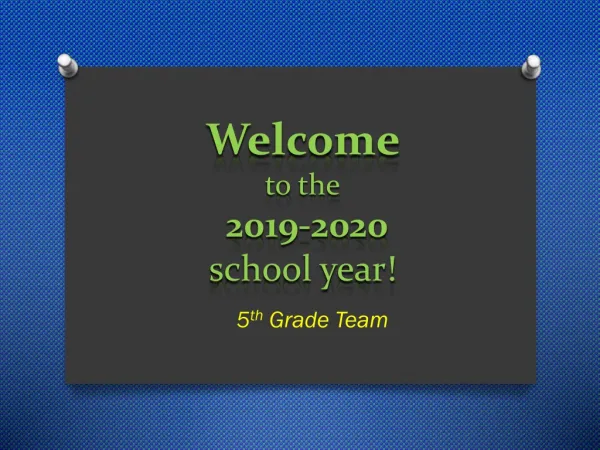 Welcome to the 2019-2020 school year!