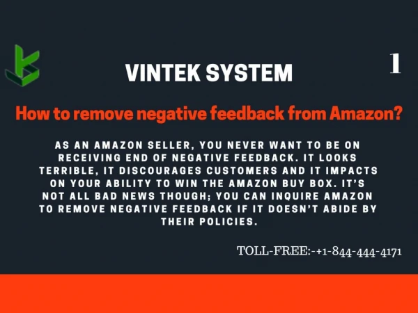 Remove negative feedback from Amazon