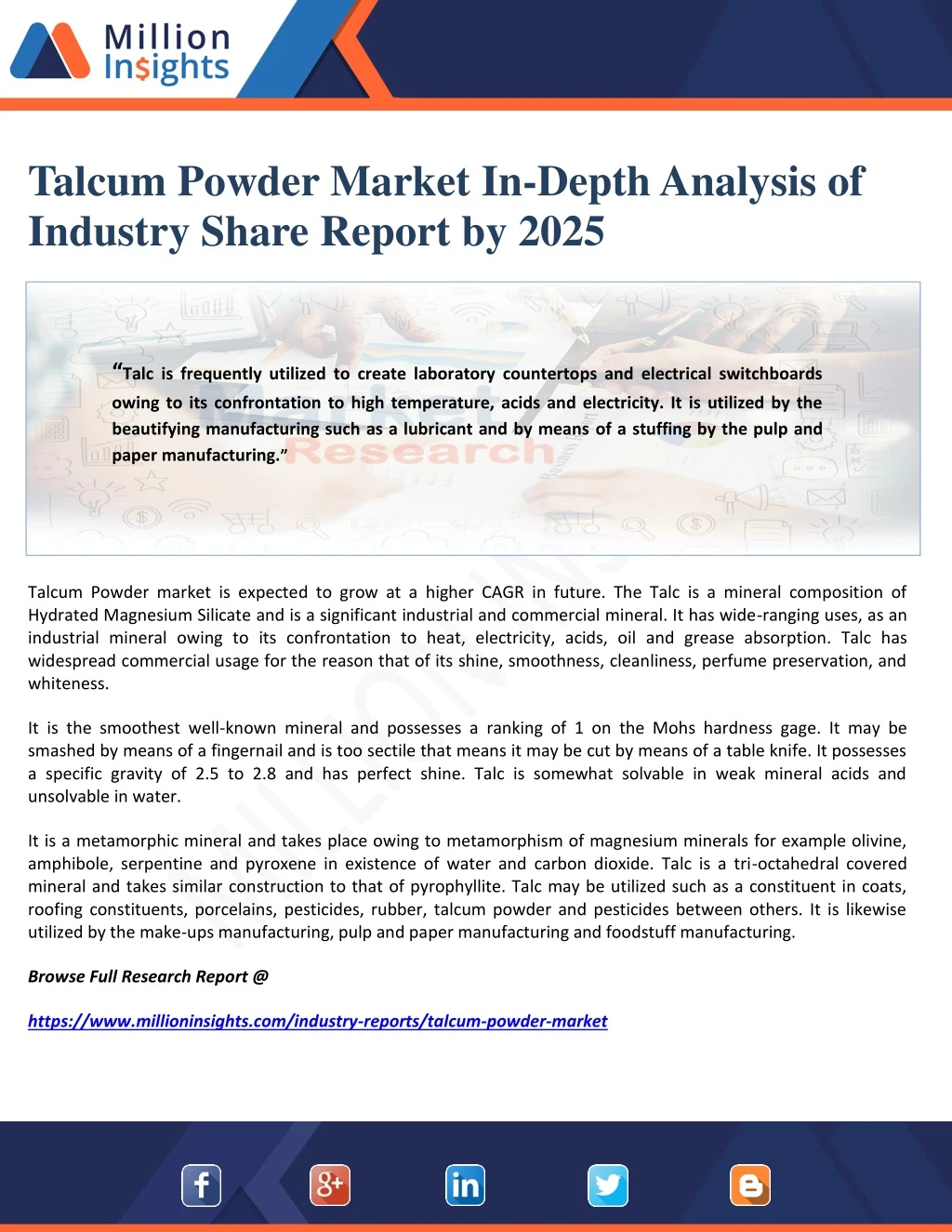 talcum powder market in depth analysis