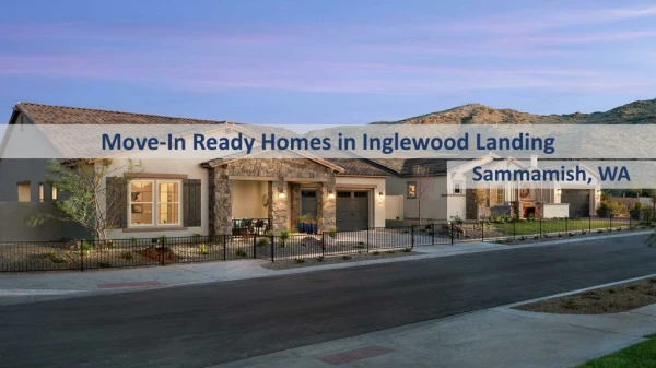 New Homes for Sale in Inglewood Landing, WA - Quadrant Homes
