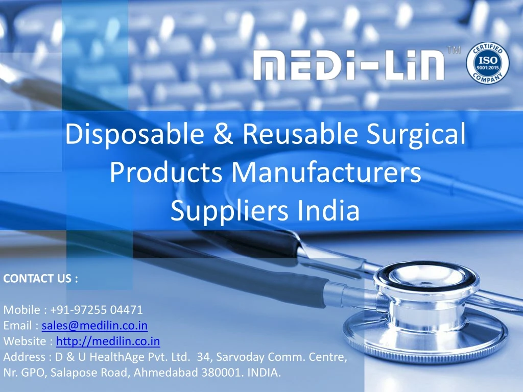 disposable reusable surgical products manufacturers suppliers india