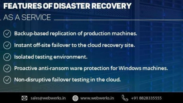 Web Werks Data Centers Disaster Recovery services