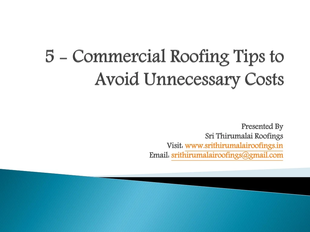 5 commercial roofing tips to avoid unnecessary costs