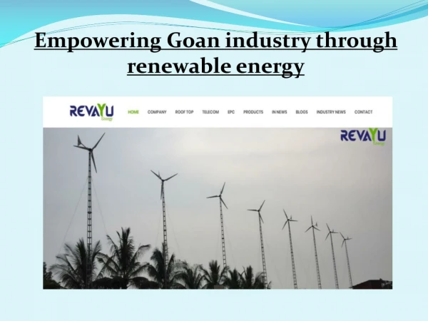 Empowering Goan industry through renewable energy