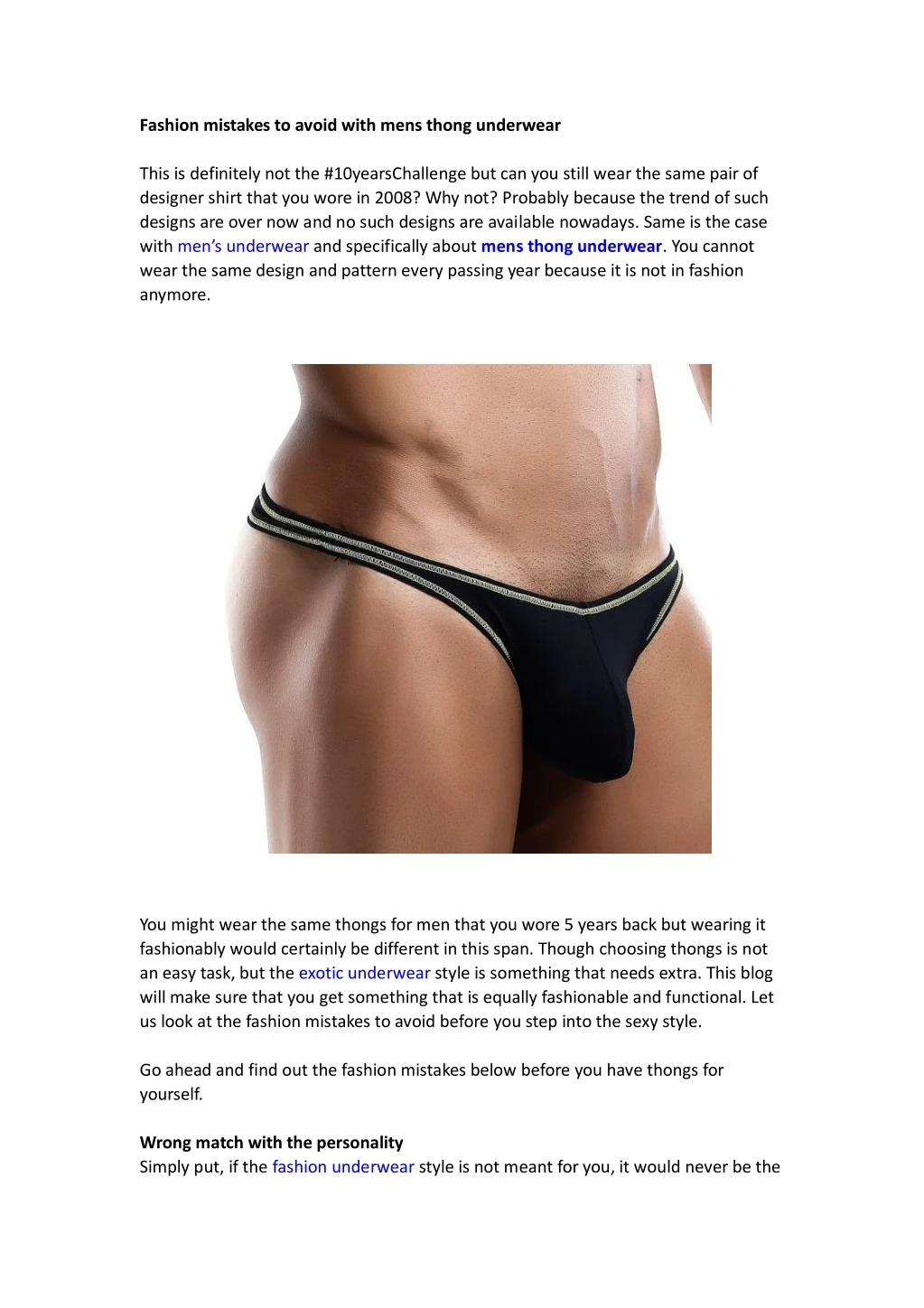 fashion mistakes to avoid with mens thong