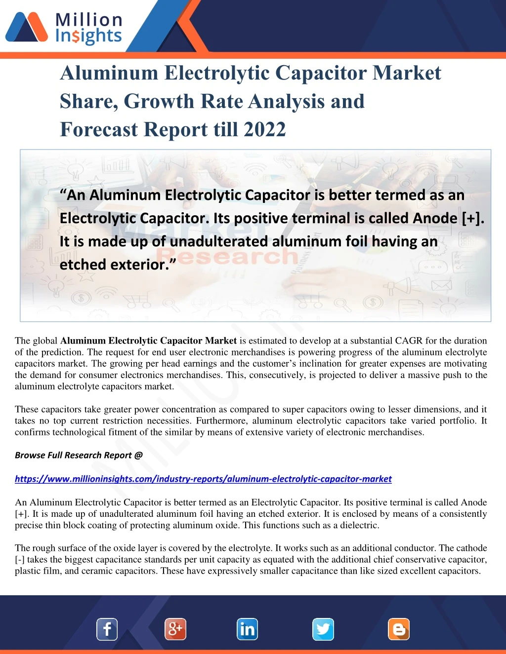 aluminum electrolytic capacitor market share