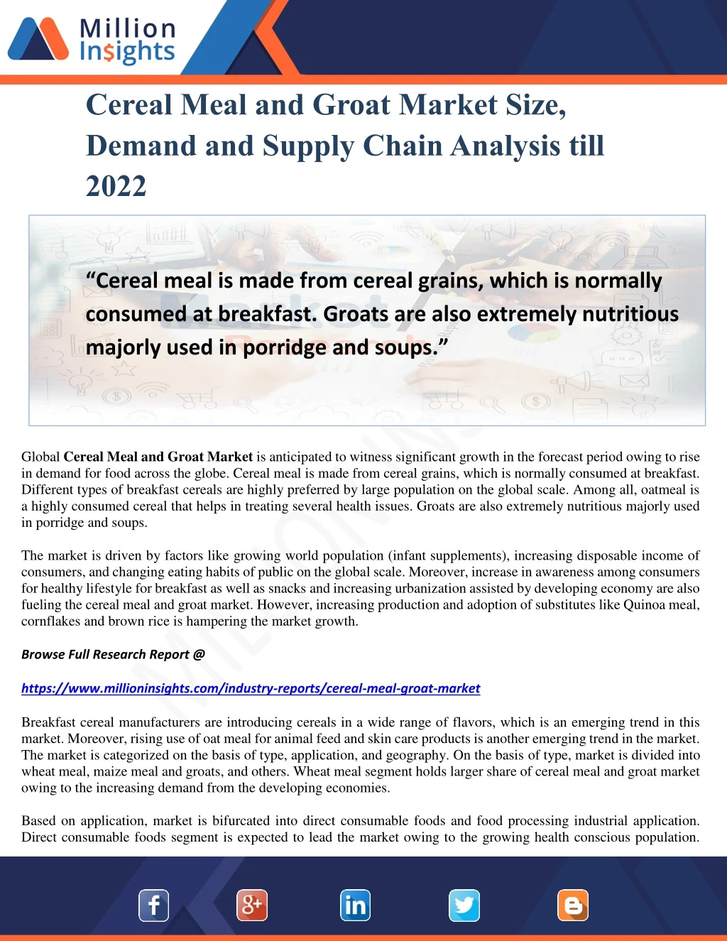 cereal meal and groat market size demand