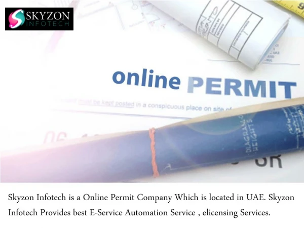 Get Special Online Permit and ePermits - Skyzon Infotech