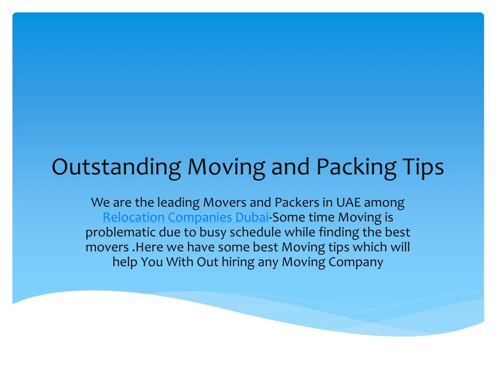 outstanding moving and packing tips